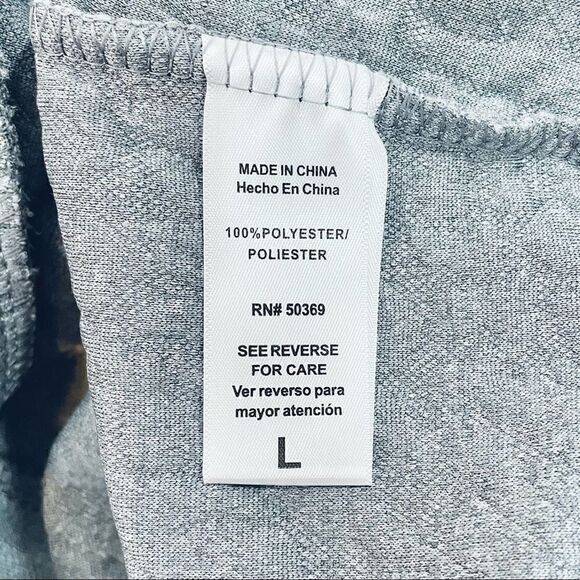 Juicy Couture Jacquard Quilted Crop Pullover Gray Long Sleeve Womens Athleisure - Picture 13 of 14